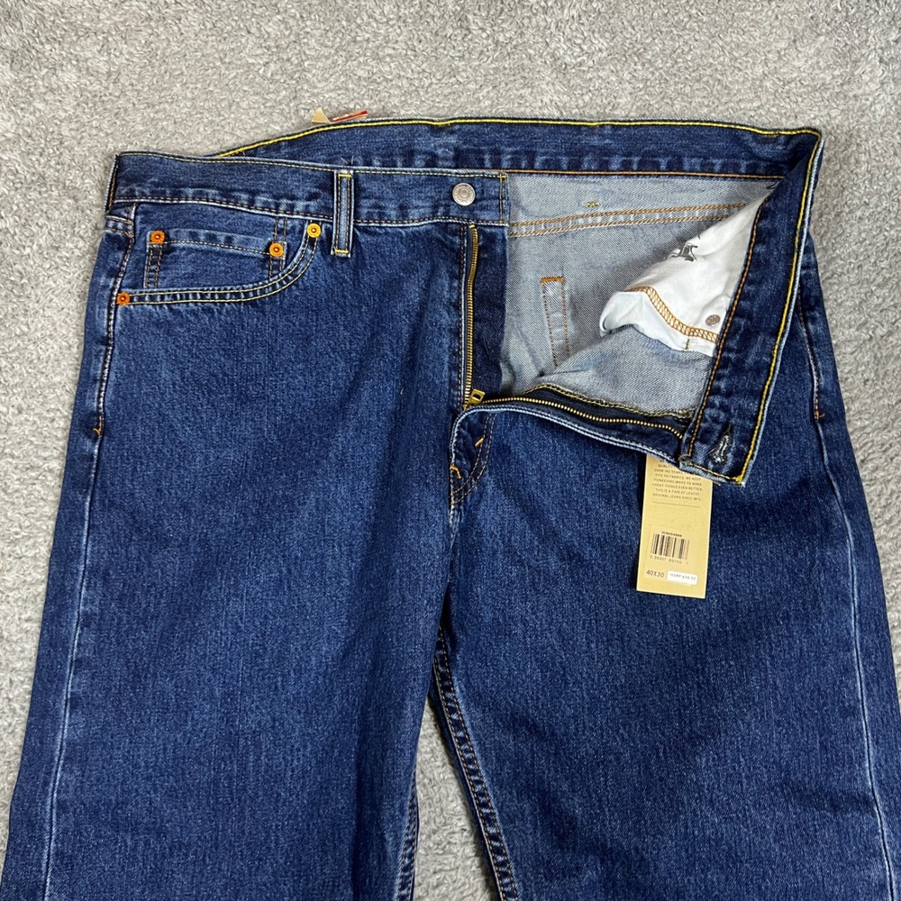 Levi's 505 Jeans Mens 40x30 Dark Wash New Regular Fit Straight Leg